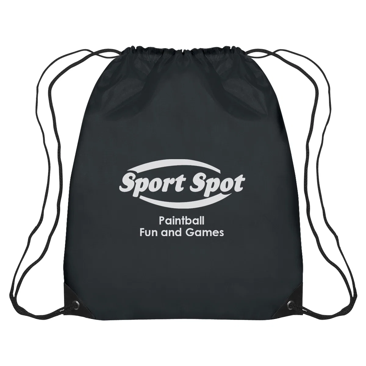 Athletic gold drawstring sports pack shown from the front