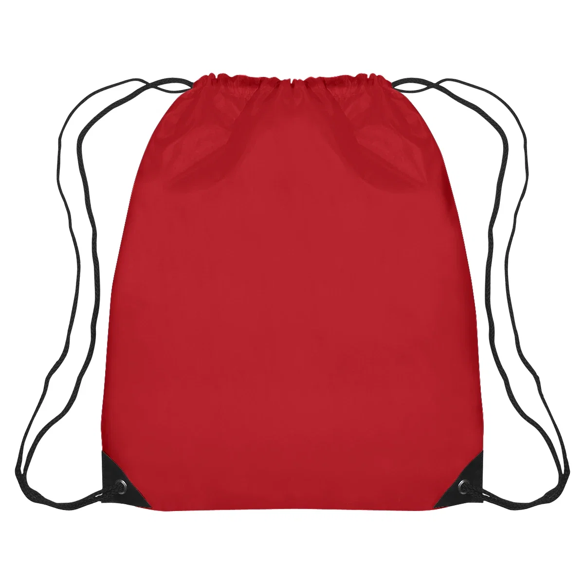 Bottom corners where the cords pass through the bag