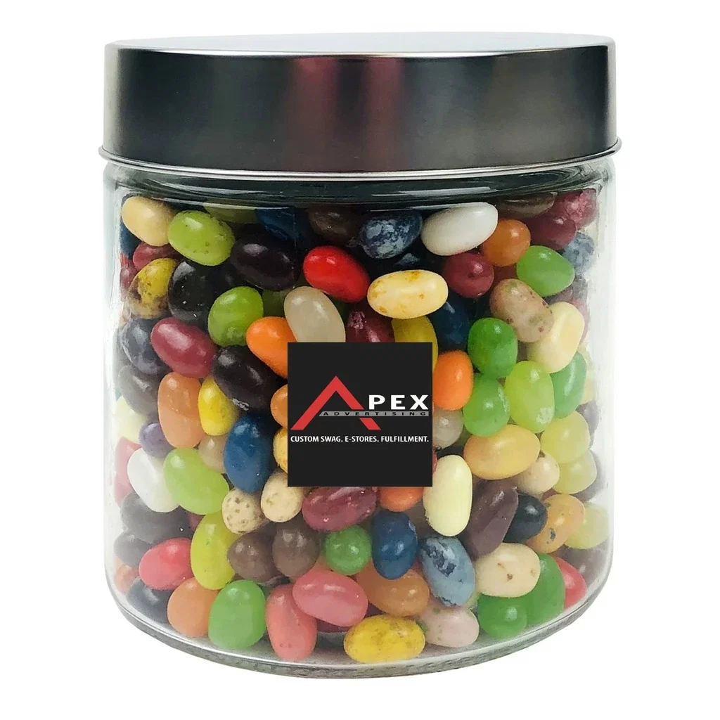 Large Jar Premium Fill — Clear,Candy Fill: Jelly Belly™ Candy — view 2
