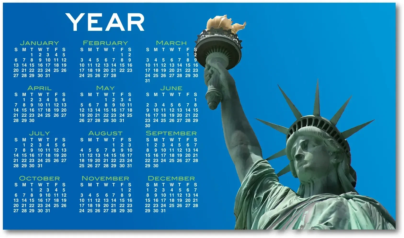 Custom Magnetic Calendar - Large (20 mil/30 mil) — view 2