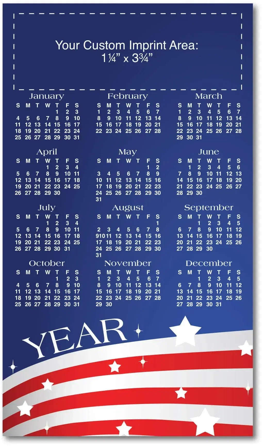 Custom Magnetic Calendar - Large (20 mil/30 mil) — view 4