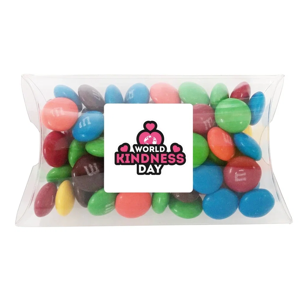 Large Pillow Pack with Label Premium Fill — Clear,Candy Fill: M&M's™ — view 2