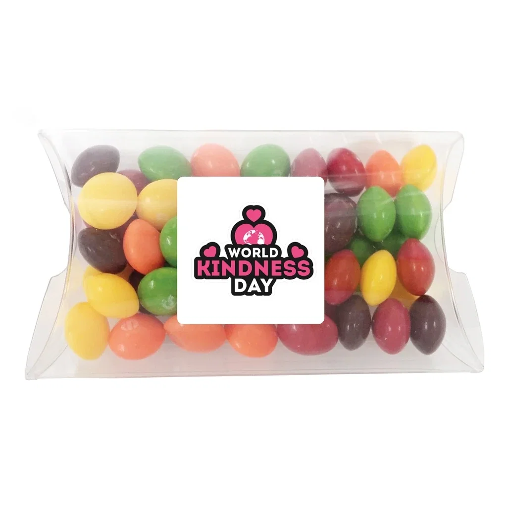 Large Pillow Pack with Label Standard Fill — Clear,Candy Fill: Skittles™