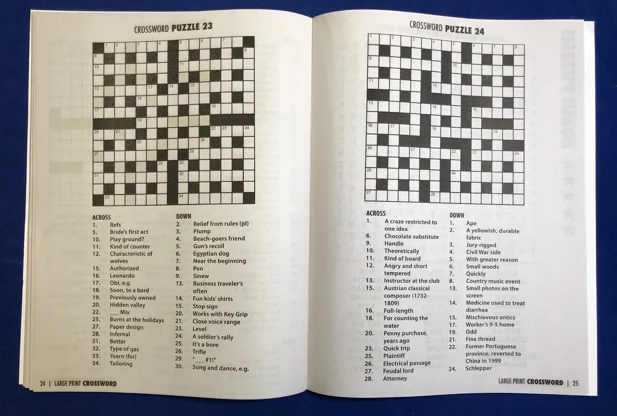 Large Print Crossword Puzzle Book - Volume 1 — view 2