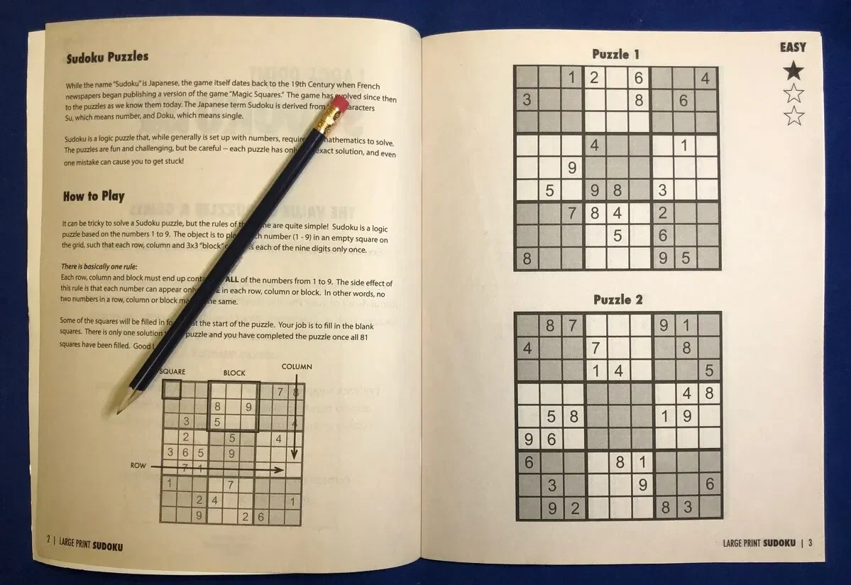 LARGE PRINT Sudoku Puzzle Pack Set - Volume 2 — view 3