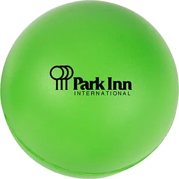 Large Round Stress Ball in red squeezable foam, custom-logo stress ball color option
