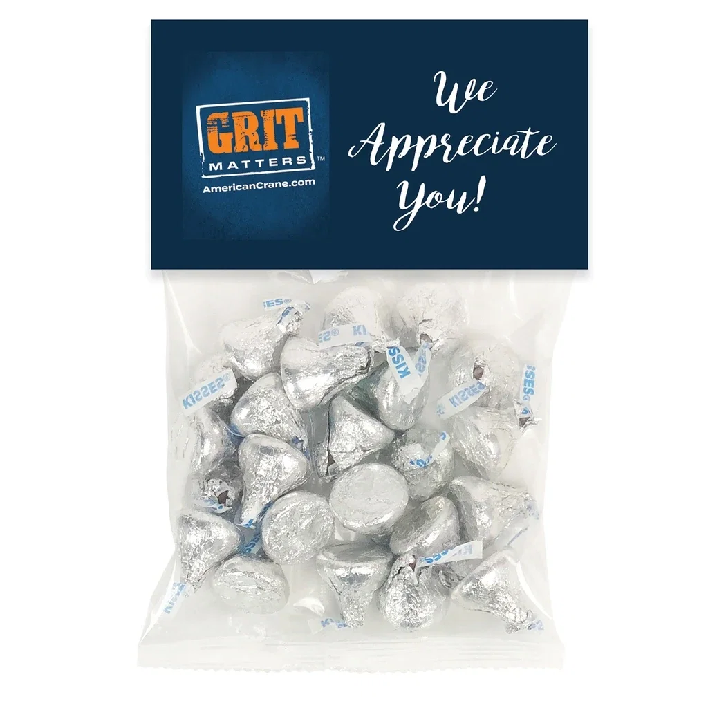 Large Snack Bag with Header Card Premium Fill — Candy Fill: Hershey's™ Kisses™