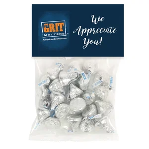 Snack Bag with Header Card, 5" x 7" with 4 Candy Fill Options, Full-Color Imprint