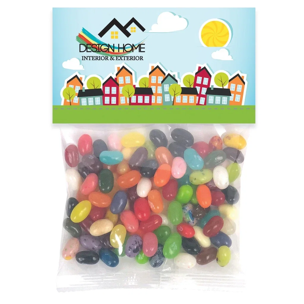 Large Snack Bag with Header Card Premium Fill — Candy Fill: Jelly Belly™ Candy — view 2