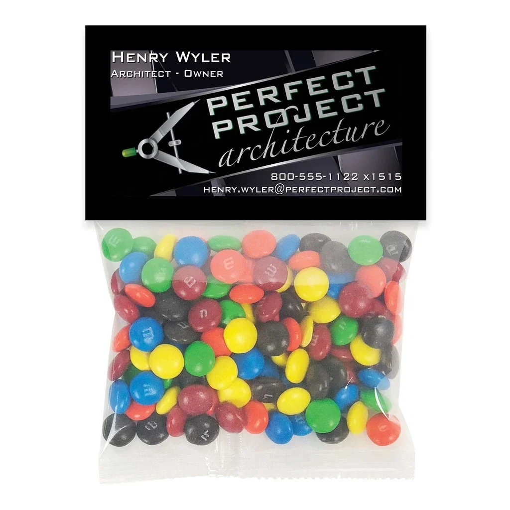 Large Snack Bag with Header Card Premium Fill — Candy Fill: M&M's™ — view 4