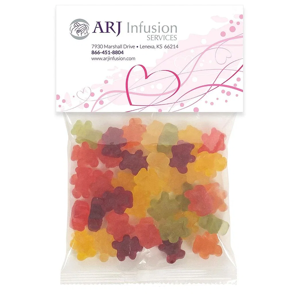 Large Snack Bag with Header Card Standard Fill — Candy Fill: Gummy Bears