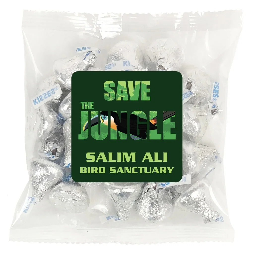 Large Snack Bag with Label Premium Fill — Candy Fill: Hershey's™ Kisses™