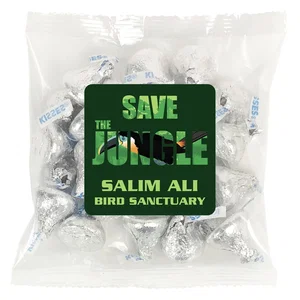 Snack Bag with Label, 5" x 5" with 4 Candy Fill Options, Full-Color Label