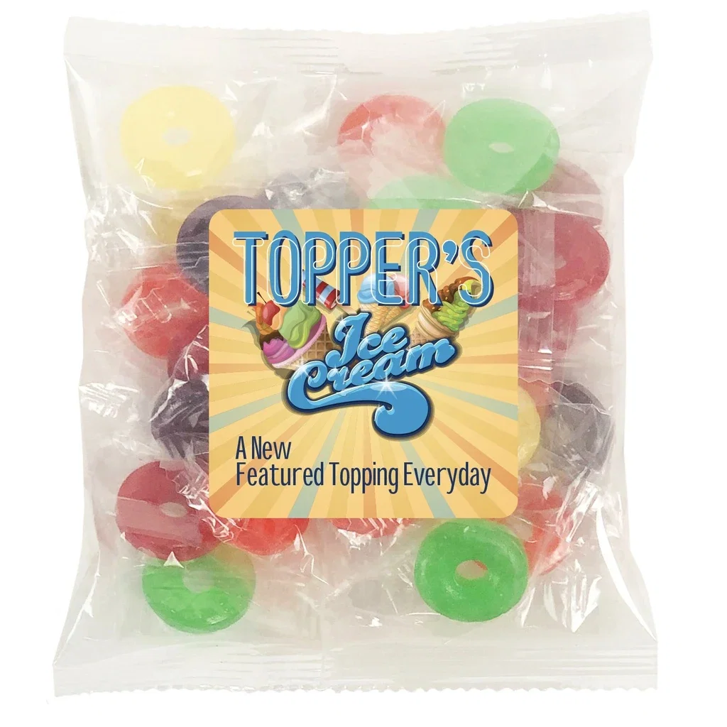 Large Snack Bag with Label Premium Fill — Candy Fill: Life Savers™ — view 3