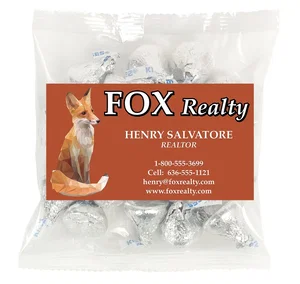 Snack Bag with 3.5" x 2" Rectangle Magnet, 4 Candy Fill Options, Full-Color Imprint