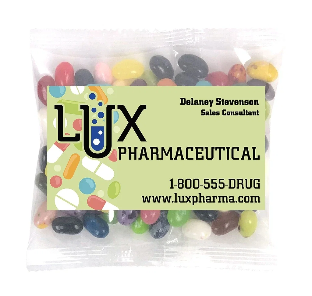 Large Snack Bag with Rectangle Magnet Premium Fill — Candy Fill: Jelly Belly™ Candy — view 2