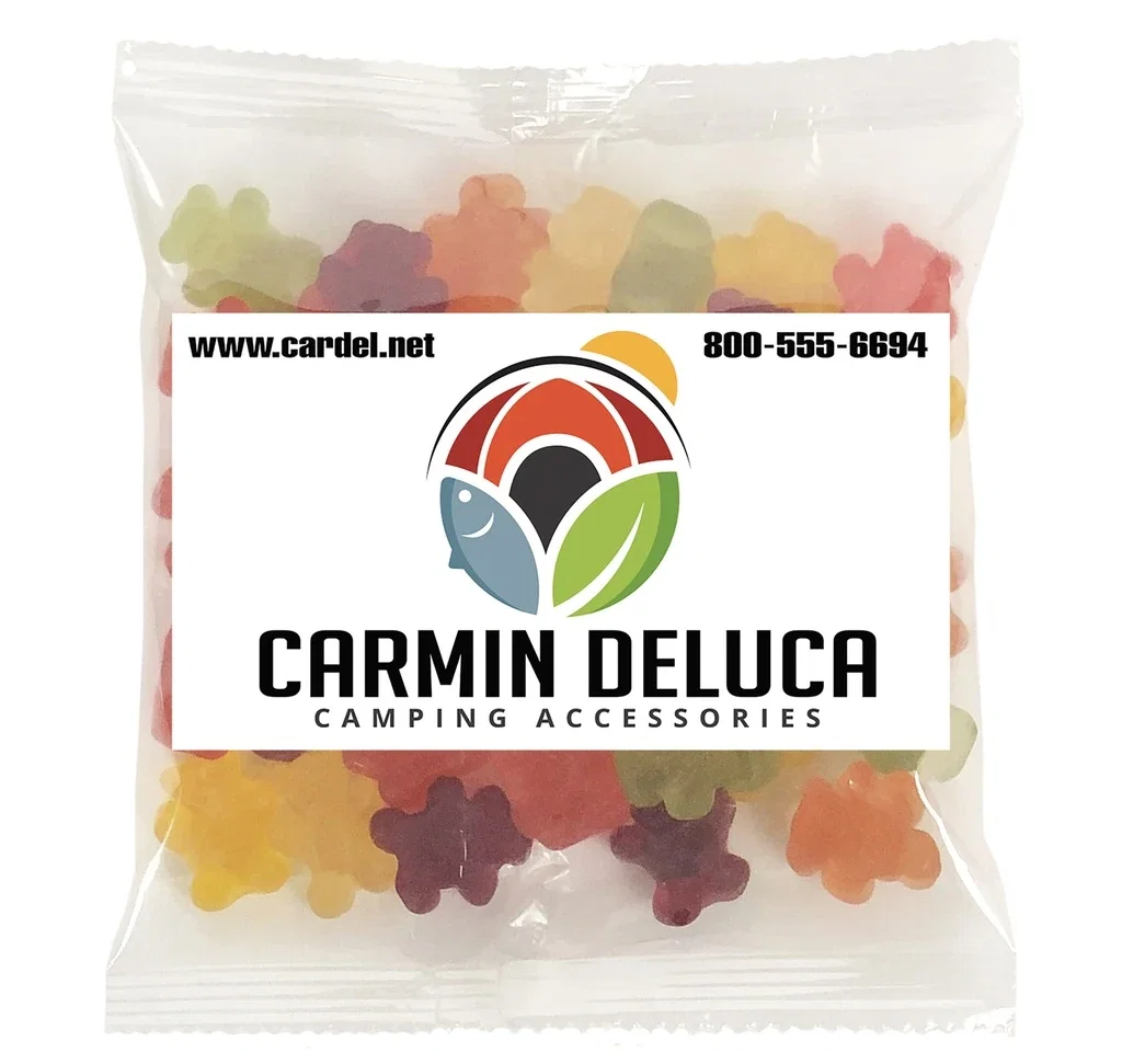 Large Snack Bag with Rectangle Magnet Standard Fill — Candy Fill: Gummy Bears
