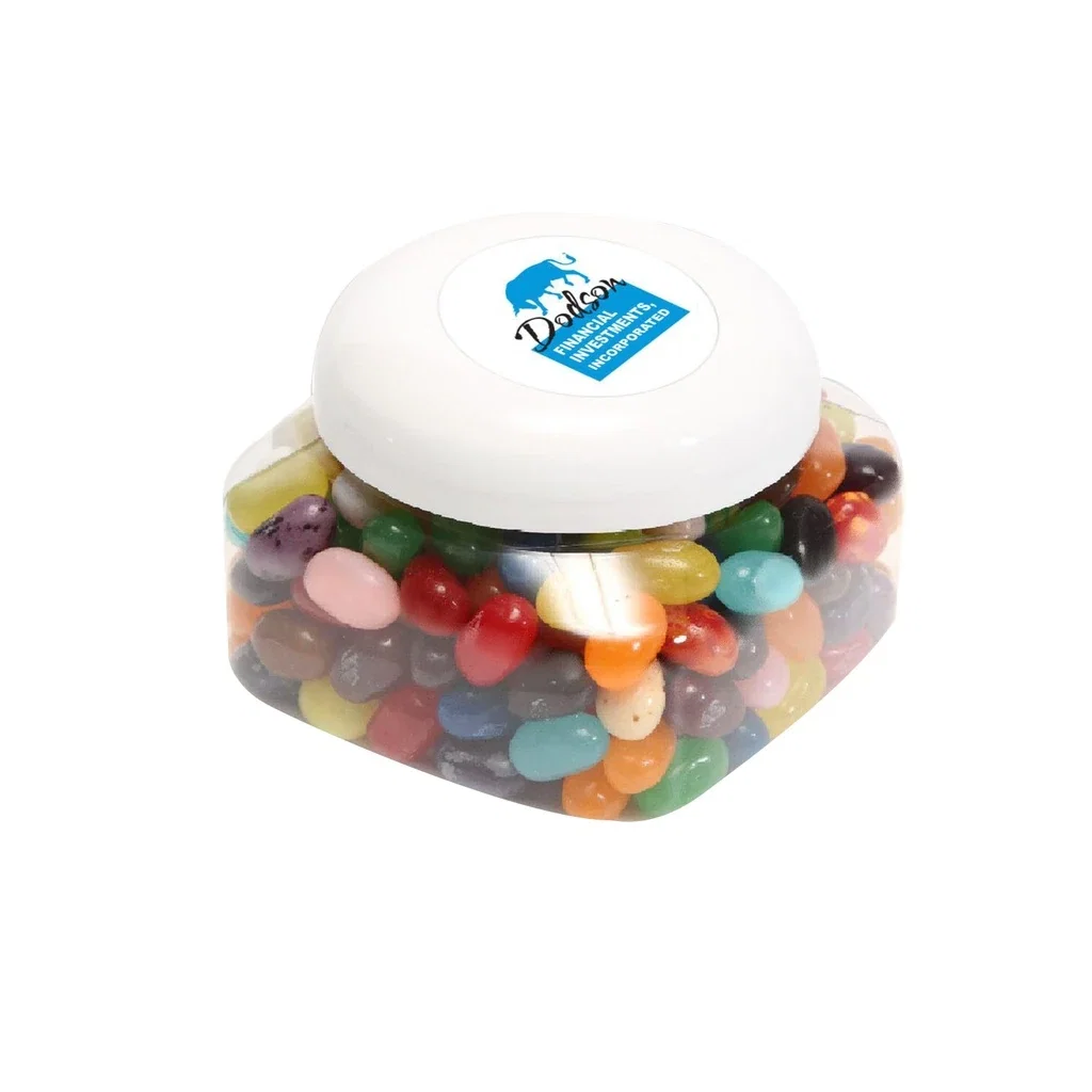 Large Snack Canister Premium Fill — Clear / White,Candy Fill: Jelly Belly™ Candy — view 2