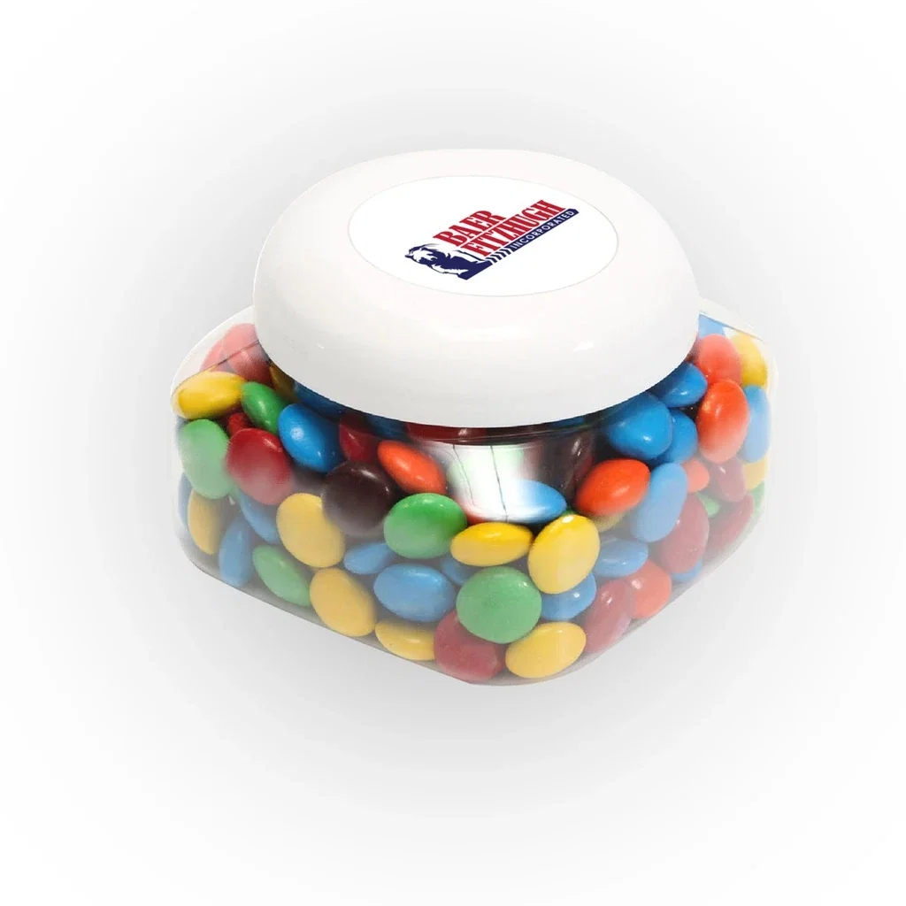 Large Snack Canister Premium Fill — Clear / White,Candy Fill: M&M's™ — view 4