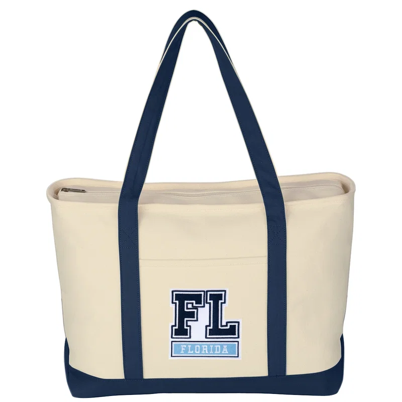Large Starboard Cotton Canvas Tote Bag With Tackle Twill Patch — view 13