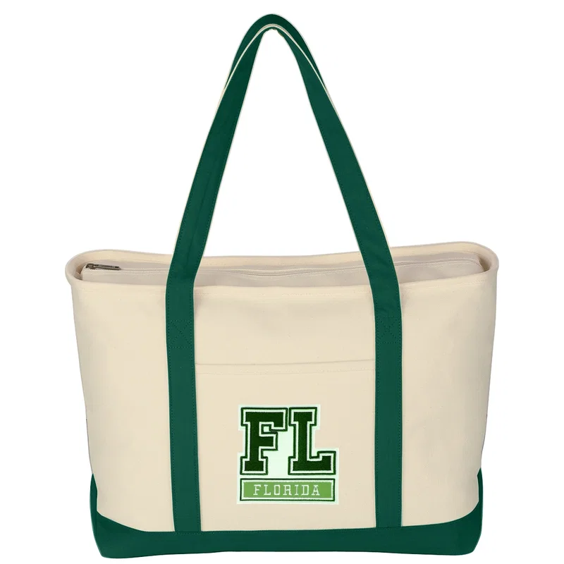 Large Starboard Cotton Canvas Tote Bag With Tackle Twill Patch — view 17