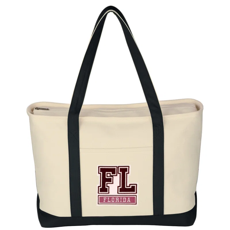 Large Starboard Cotton Canvas Tote Bag With Tackle Twill Patch — view 19