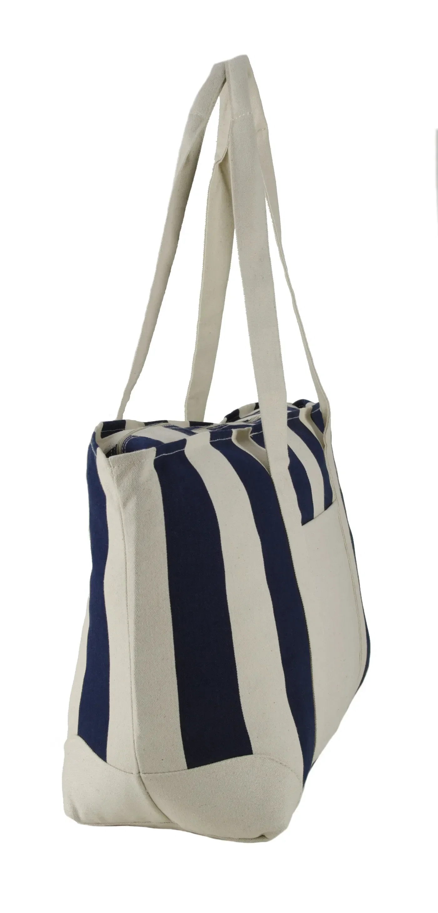 Large Striped Canvas Tote — view 4