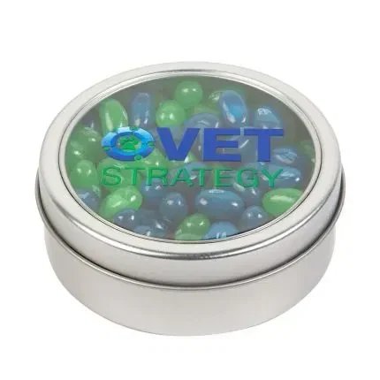 Large Top View Tin - Imprinted Chocolate Buttons — view 6
