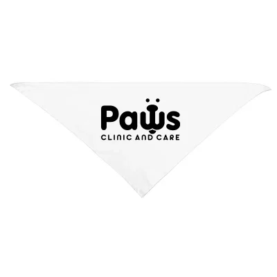 Triangle rPET pet bandana laid flat with the point facing down
