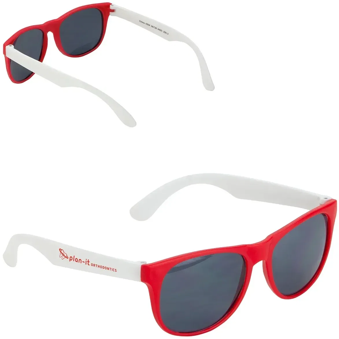 Promotional branded Largo UV400 sunglasses lifestyle shot for outdoor events