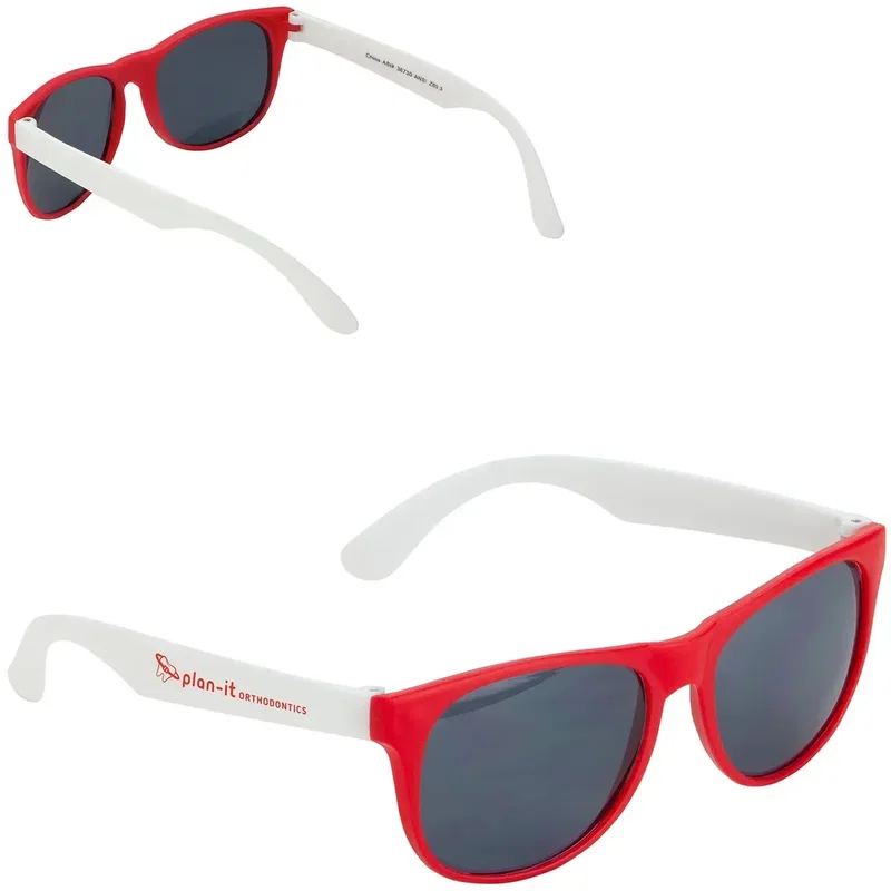 Promotional branded Largo UV400 sunglasses lifestyle shot for outdoor events