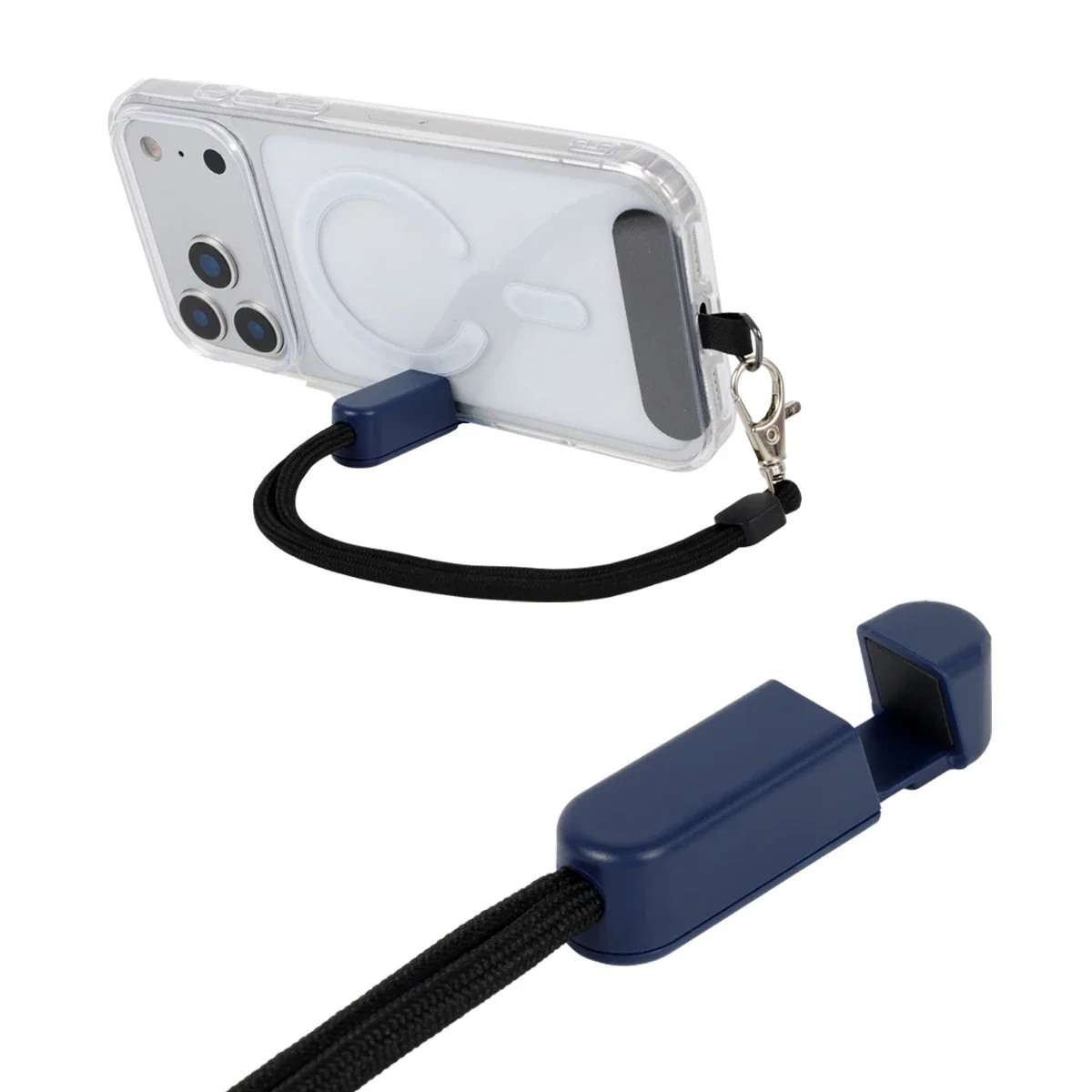 Close-up of the Lariat Phone Hand Strap's cord and sliding loop detail