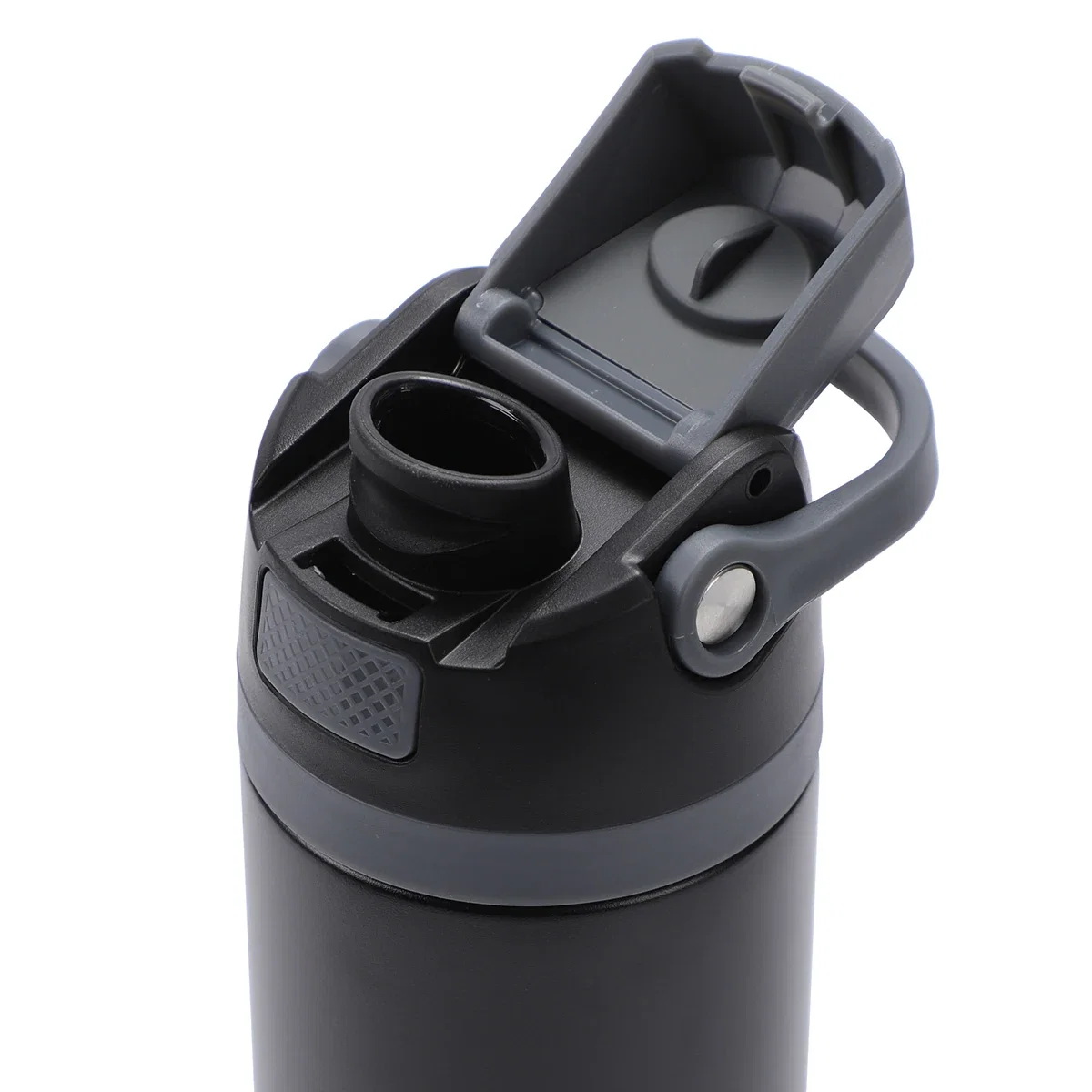 Close-up of the custom Lark Stainless Steel Bottle's logo imprint area
