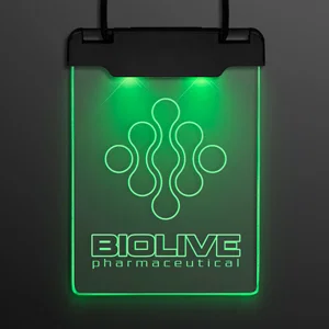 Laser Engraved Space Glow Light Badge Necklace — view 4