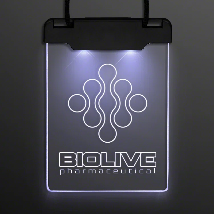 Laser Engraved Space Glow Light Badge Necklace — view 5