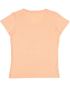LAT Ladies' V-Neck Harborside Melange Jersey T-Shirt