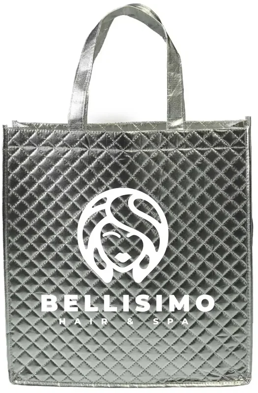 Reflective Metallic Non-Woven Tote (1 Color Imprint)