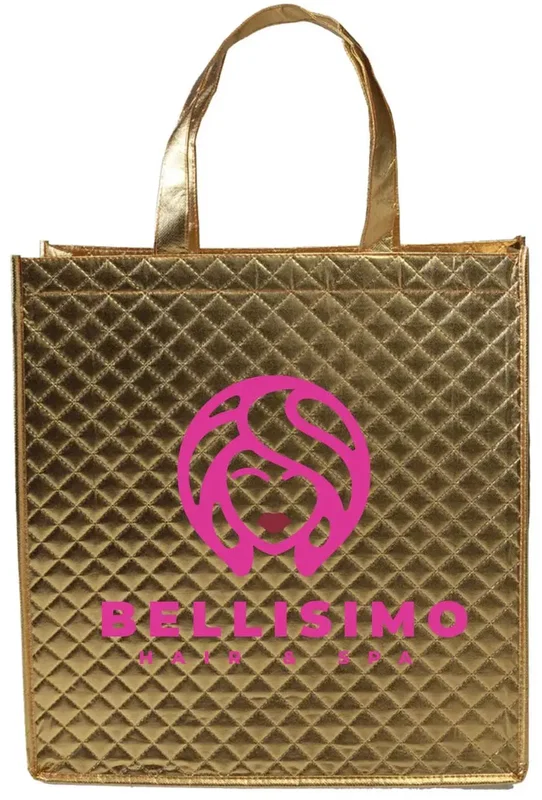 Personalized Metallic Tote Bags (2 Color Imprint) — view 2