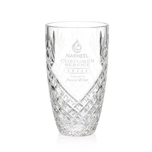 Lead Crystal Vase with the Etch Held Inside the Glass
