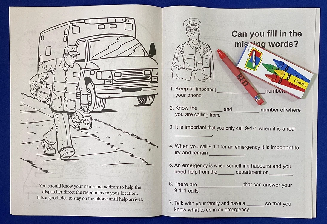 Learn About 9-1-1 Coloring Book — view 3