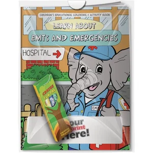 Learn About EMTs and Emergencies Coloring Book & Crayons Combo Pack
