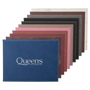 Laser-Engraved Soft Leatherette Certificate Holder with Window