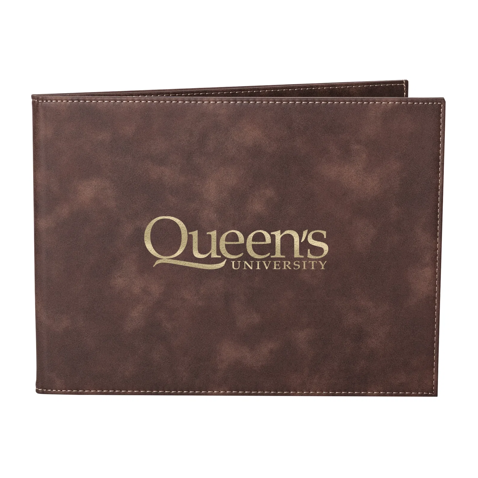 Custom Laser-Engraved Soft Leatherette Certificate Holder with Window for volunteer appreciation