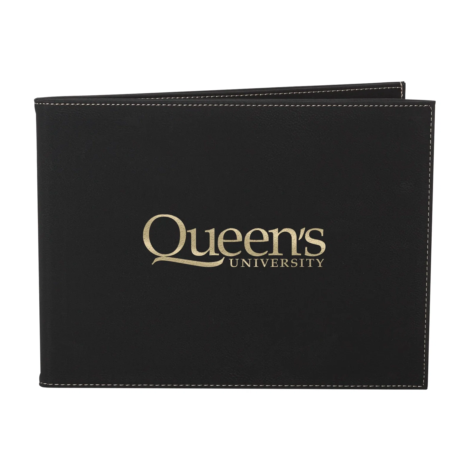 Custom Laser-Engraved Soft Leatherette Certificate Holder with Window for corporate award ceremonies