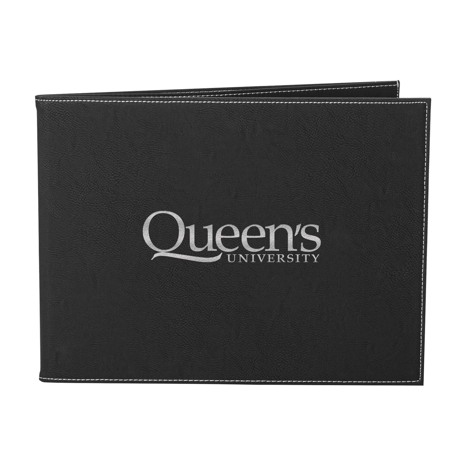 Custom Laser-Engraved Soft Leatherette Certificate Holder with Window for service anniversary gifts