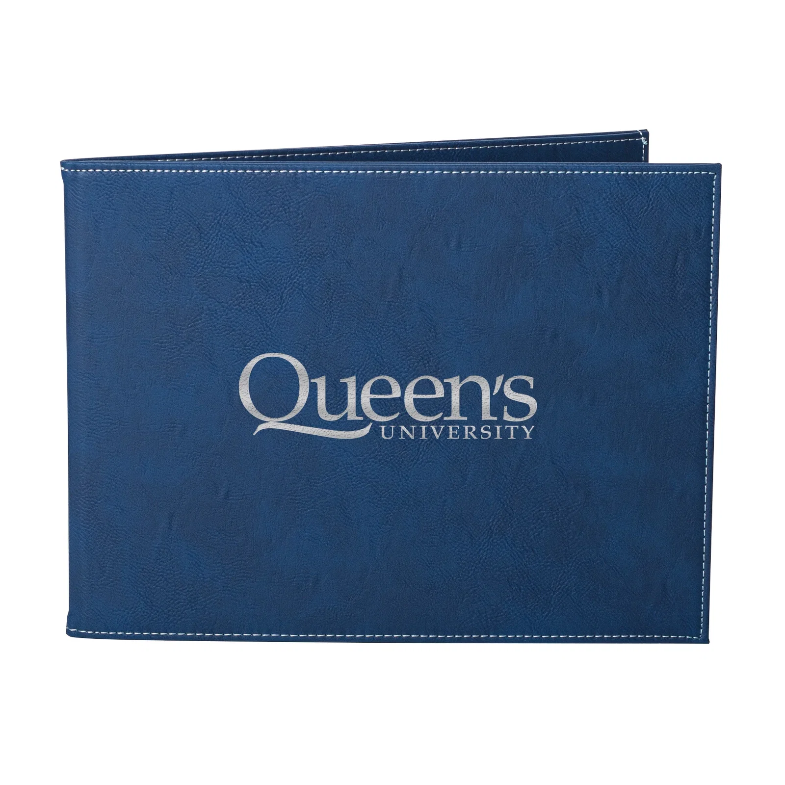 Custom Laser-Engraved Soft Leatherette Certificate Holder with Window for sales achievement awards