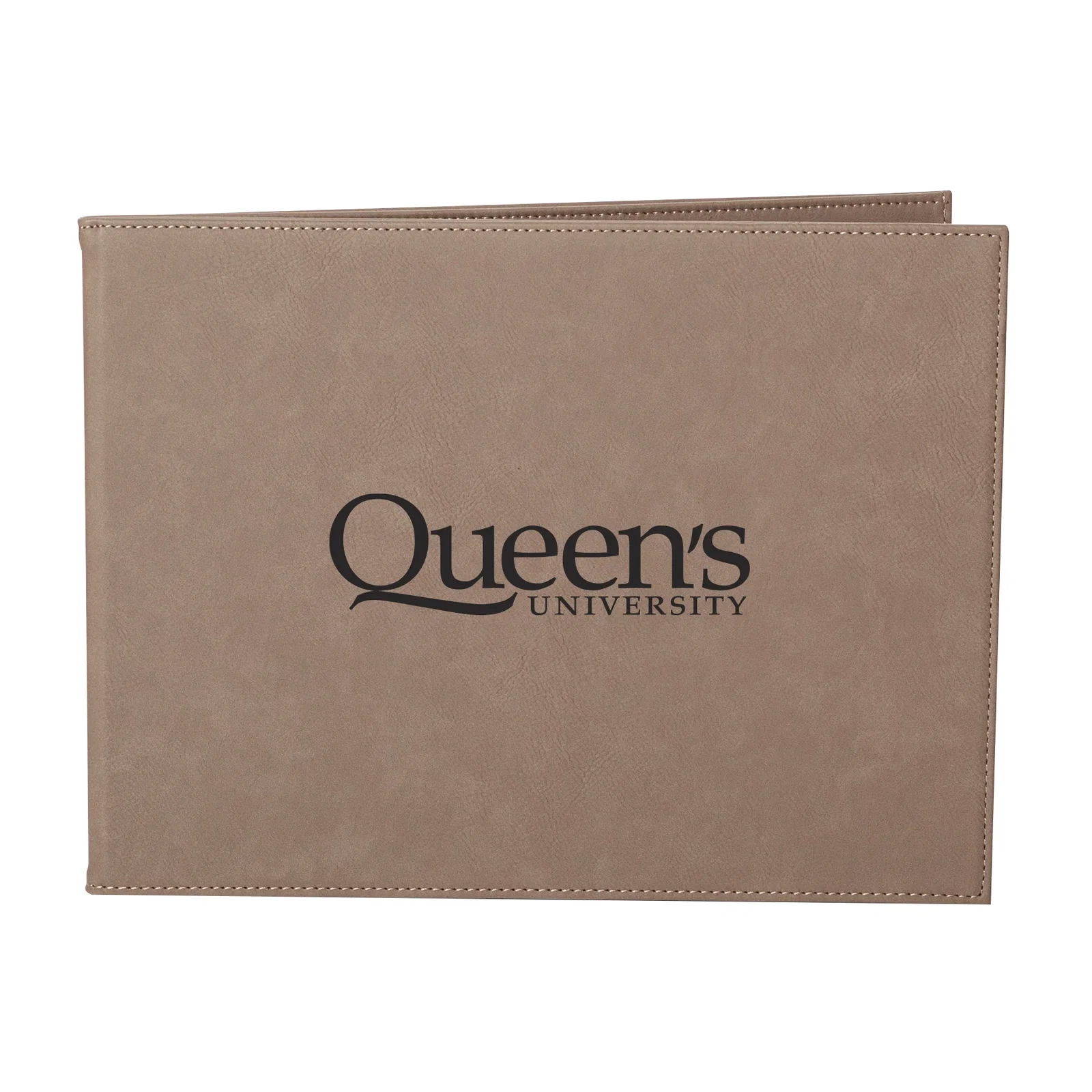 Custom Laser-Engraved Soft Leatherette Certificate Holder with Window for donor appreciation