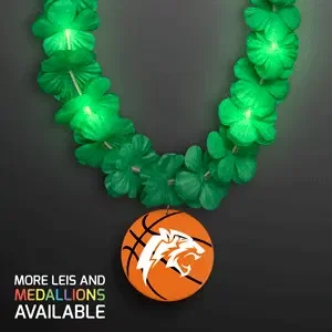 LED Basketball Flashing Lightup Lei Necklace — view 2