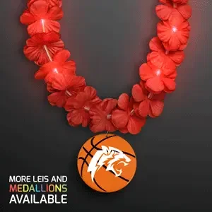 LED Basketball Flashing Lightup Lei Necklace — view 3