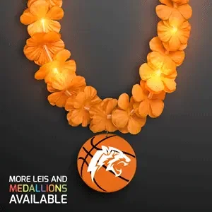 LED Basketball Flashing Lightup Lei Necklace — view 4